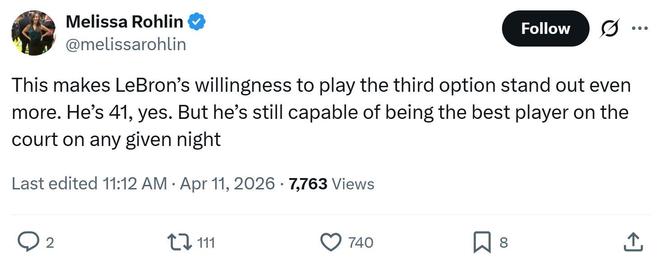 詹姆斯单核带队锁定前四 火箭跌至第五