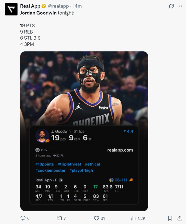 太阳力克勇士晋级季后赛 杰伦格林古德温联手狂