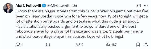 太阳力克勇士晋级季后赛 杰伦格林古德温联手狂